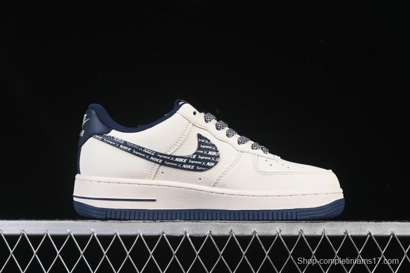 Nike Air Force 1'07 Low Collaboration Beige Camouflage Red Blue Hook Casual Skate Shoes - XD2588-609