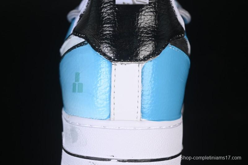 Nike Air Force 1'07 Low Hand-drawn Graffiti Electric Blue Tone Casual Sneakers - FB8917-300