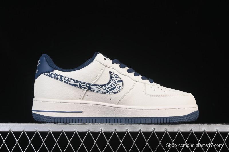 Nike Air Force 1 '07 Low Dior Collaboration Milan Embroidery Low-Top Casual Sneakers - XD2588-608