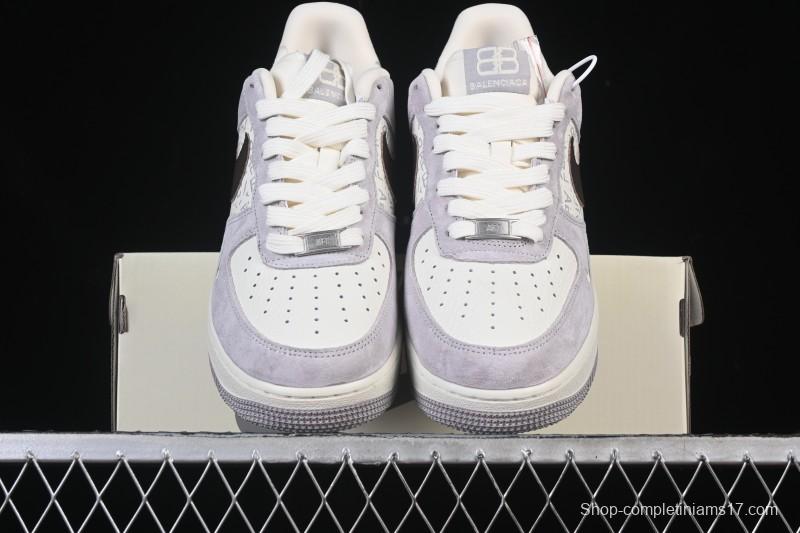 Nike Air Force 1 '07 Low Balenciaga Collaboration White Brown Casual Sneakers - YF9511-806