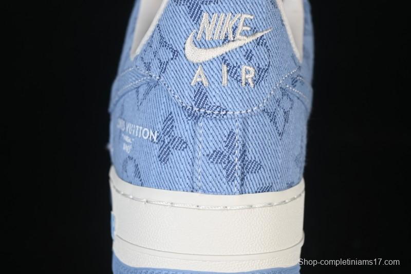 Nike Air Force 1 '07 Low LV Collaboration Light Blue Casual Sneakers - YF9511-823