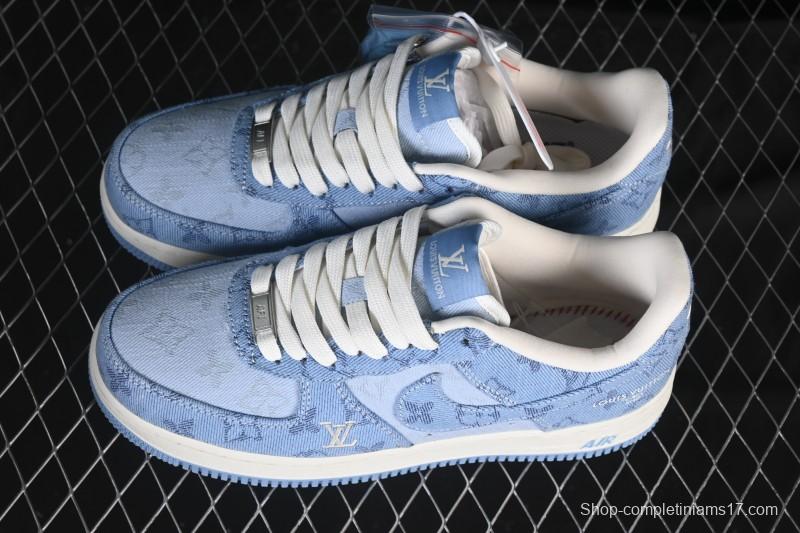 Nike Air Force 1 '07 Low LV Collaboration Light Blue Casual Sneakers - YF9511-823