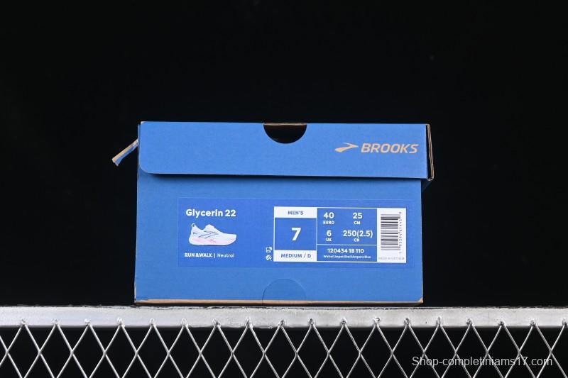Brooks Glycerin 22 Cushioned Marathon Nitrogen Running Shoes - 1204341B110