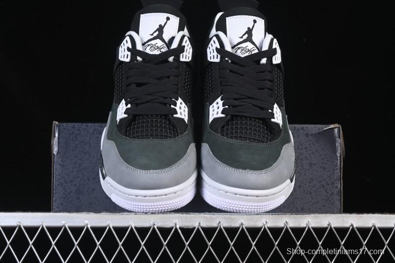 Nike Air Jordan 4 Retro Basketball Shoes with Fear Pack Design - FQ8138-002