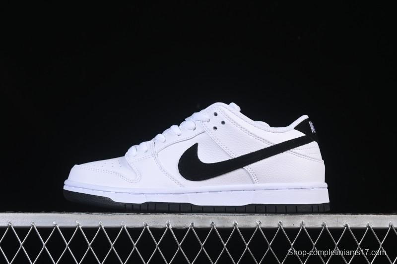 Nike SB Dunk Low Classic White Black Low-Top Casual Skate Shoes HF3704-100