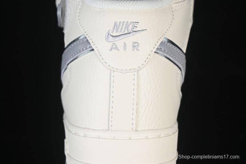 Nike Air Force 1 Mid Light Gray Two-Tone Sole All-Star Starry Sky Mid-Top Casual Skate Shoes - XL0236-232