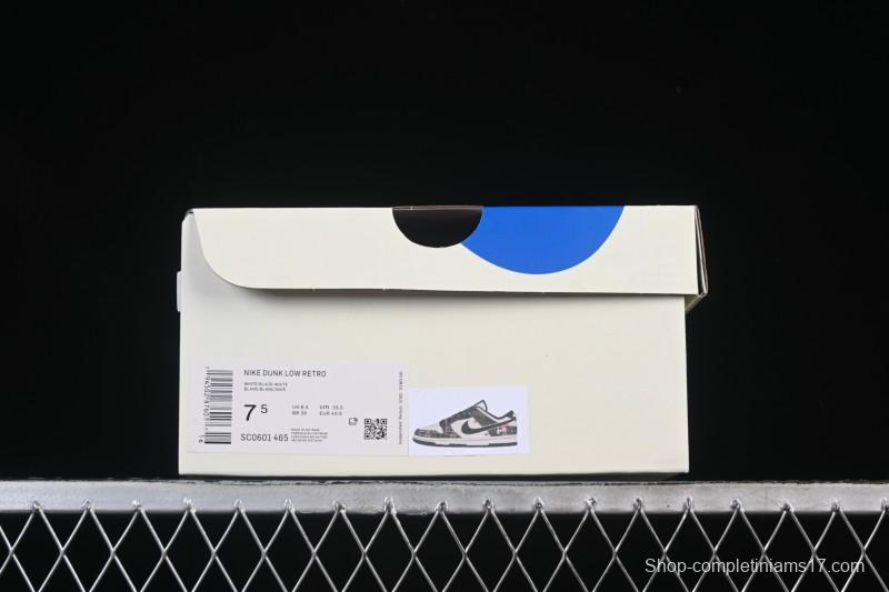 Nike SB Dunk Low BAPE Collaboration White Army Green Anniversary High-End Custom Low-Top Casual Skate Shoes - SC0601-465