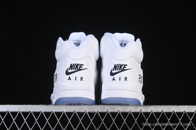 Nike Air Jordan 5 Retro White Metallic Basketball Shoes - HQ7978-103