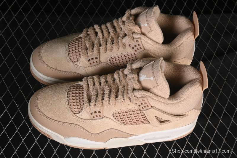 Nike Air Jordan 4 Retro Cozy Girl Warm Yellow Sneakers - HV0823-200