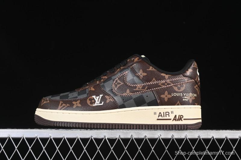Nike Air Force 1 '07 Low LV Collaboration Coffee Gray Casual Sneakers - SC0601-563