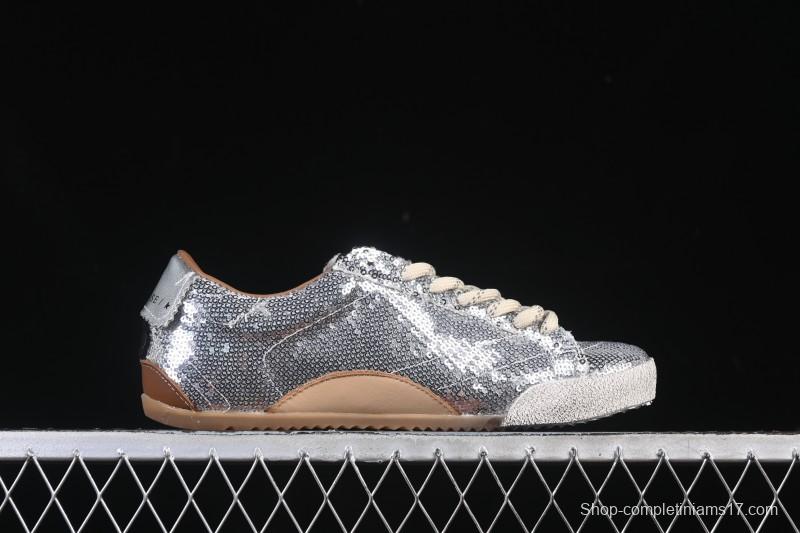 Golden Goose True Star Distressed Leather Sneakers - GGDB