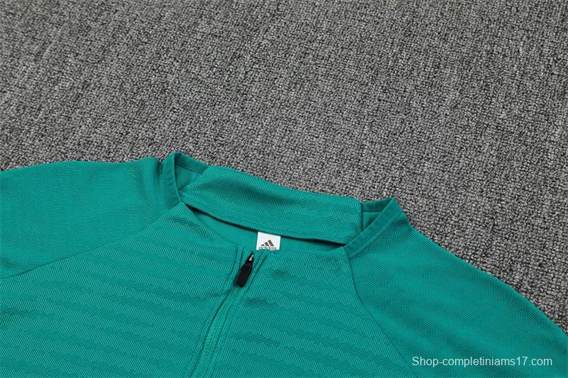 Player Version 25/26 Liverpool Green AD on Both Sleeves Half Zipper Jacket+Long Pants