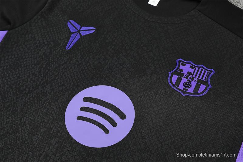 25/26 Barcelona Black Joint Edition with XS Short Sleeve+Soccer Shorts