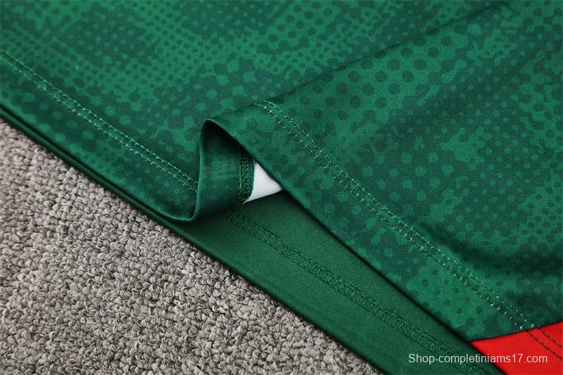 25/26 AC Milan Green Camouflage Half Zipper Jacket+Long Pants