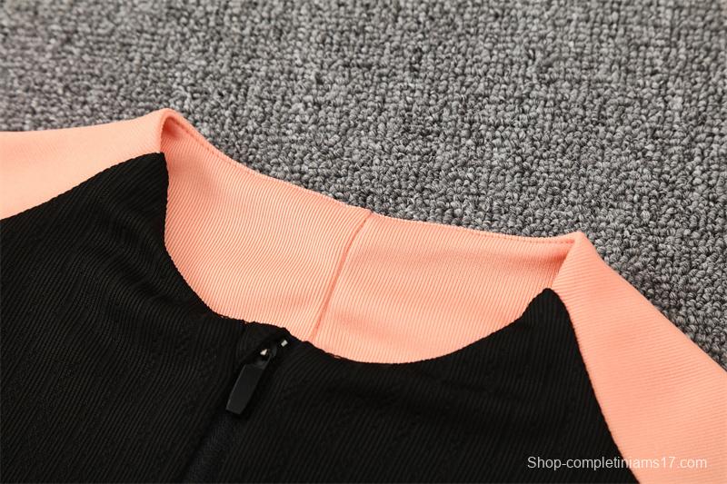 Player Version 25/26 France Black Half Zipper Jacket+Long Pants