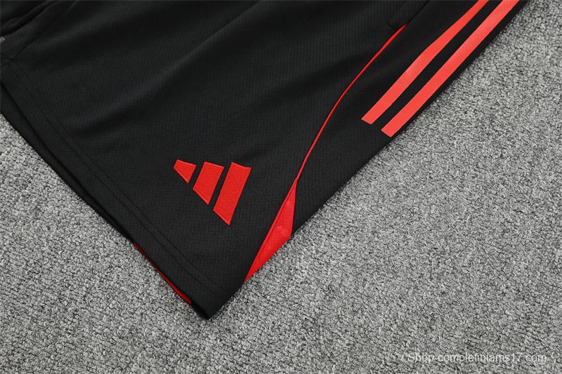 25/26 Manchester United Red Black Camouflage Short Sleeve Jersey+Shorts with XS