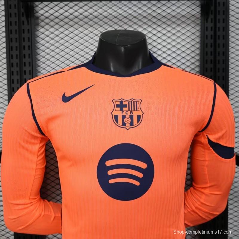 Player Version 25/26 Barcelona Third Long Sleeve Jersey