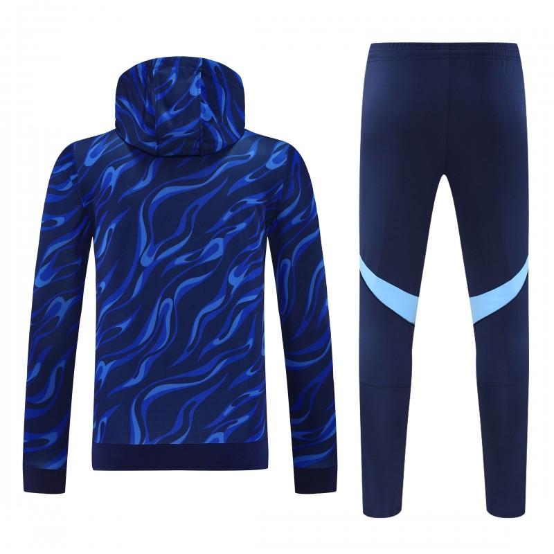 25/26 Real Madrid Blue Hoodie +Long Pants