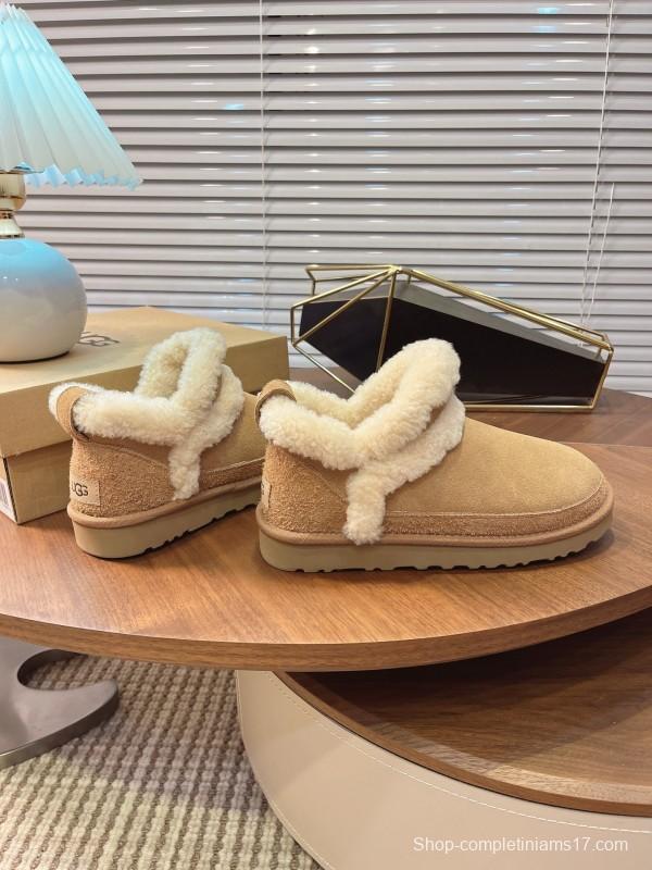 UGG 2025/SS Snow Boots with High-End Lamb Fur Collar Design - MJ00251