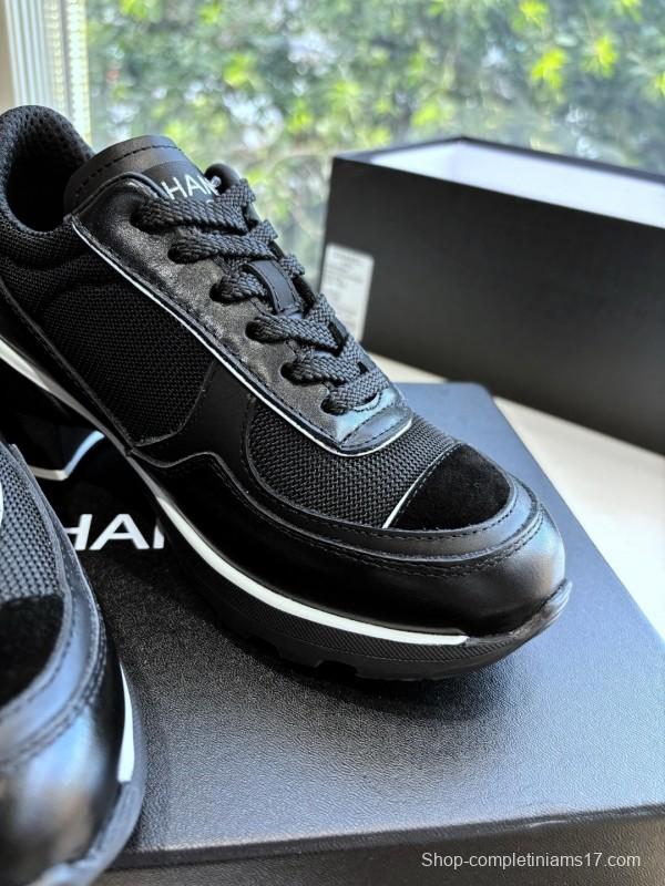 Chanel 2025 SS New Arrival High-Heel Two-Tone Casual Sneakers - KFY00320