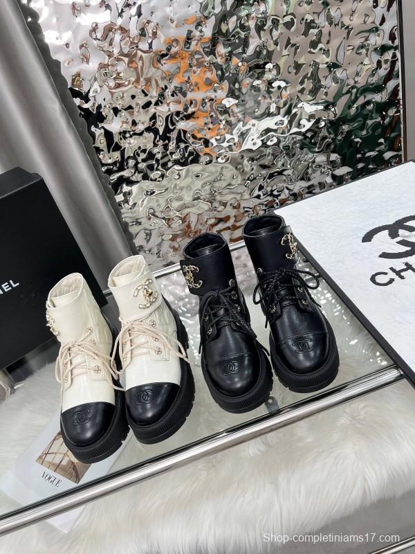Chanel 2025/SS Autumn Winter New Boots with Double C Leather Buckle - LY00340