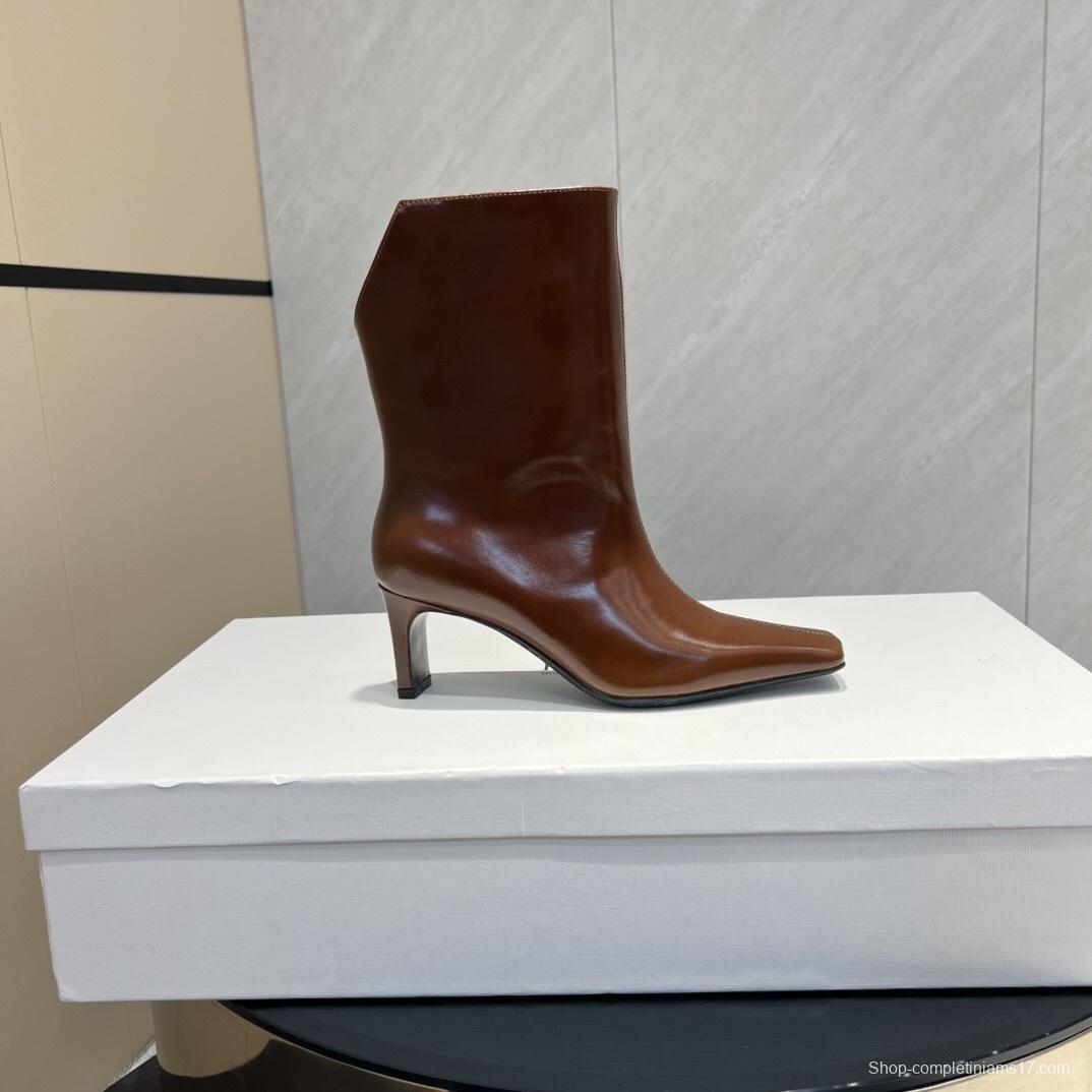 Khaite 2025/SS Square Toe Slip-On Ankle Boots - KFY00390