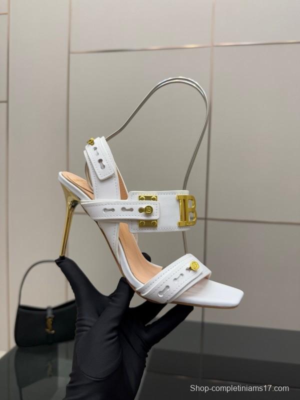 Balmain 2025/SS Metal Heel High Heel Sandals - KFY00320