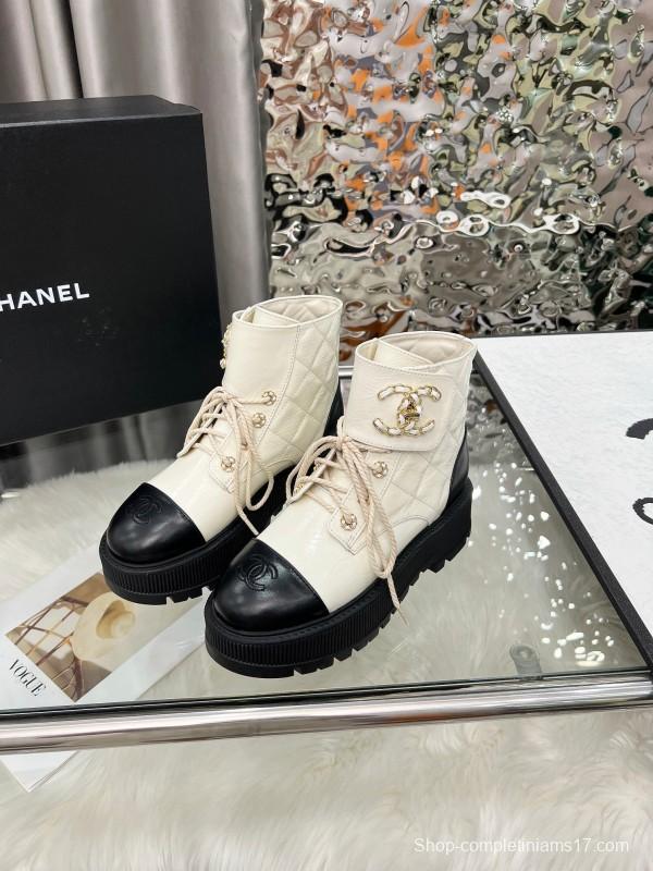Chanel 2025/SS Autumn Winter New Boots with Double C Leather Buckle - LY00340