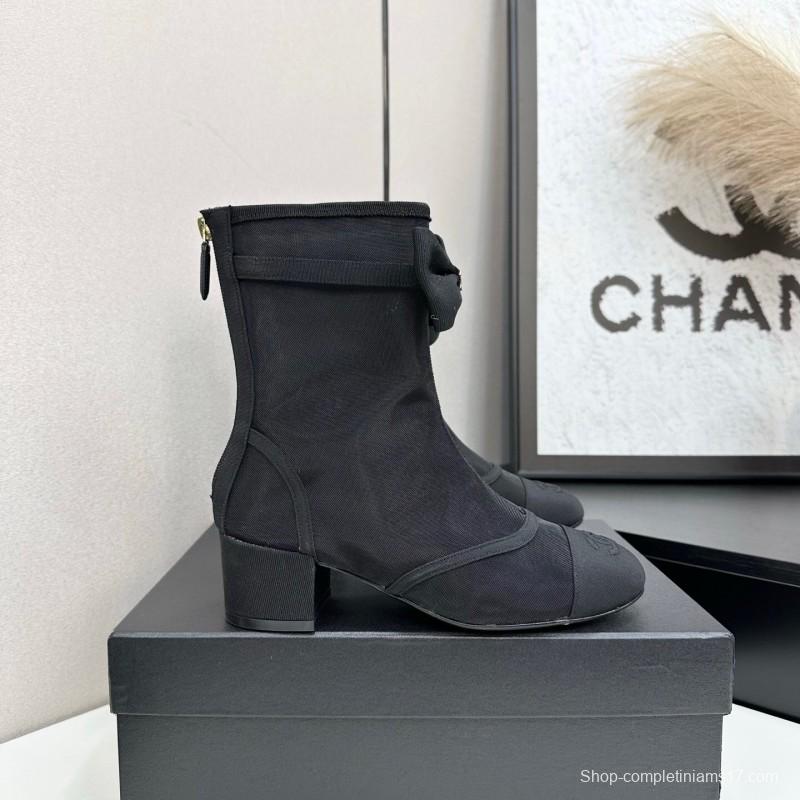 Chanel 2025 SS Classic Bow Ankle Boots - LY00