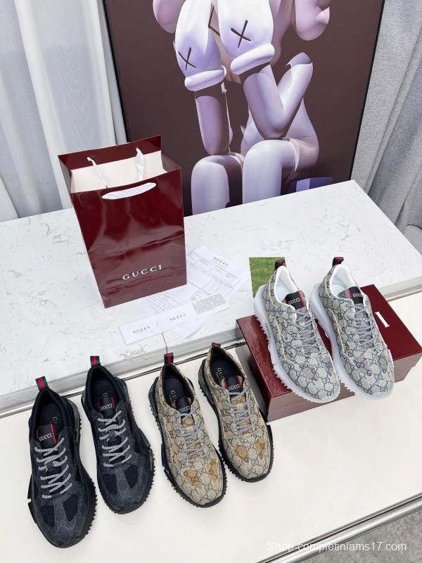 Gucci 2025/SS 2.0 Sneakers with Retro-Futuristic Design and Reflective Stripes - LY00320