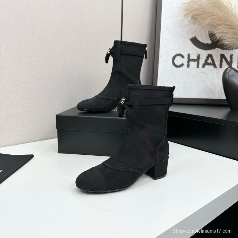 Chanel 2025 SS Classic Bow Ankle Boots - LY00