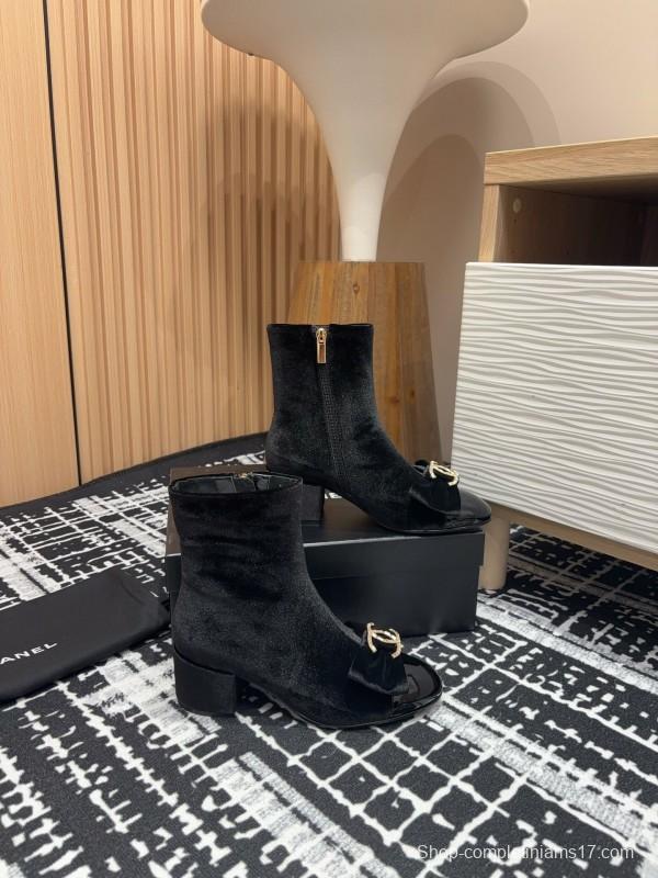 Chanel 2025/SS Bow CC Crystal Buckle Ankle Boots - LY00340/LY00350