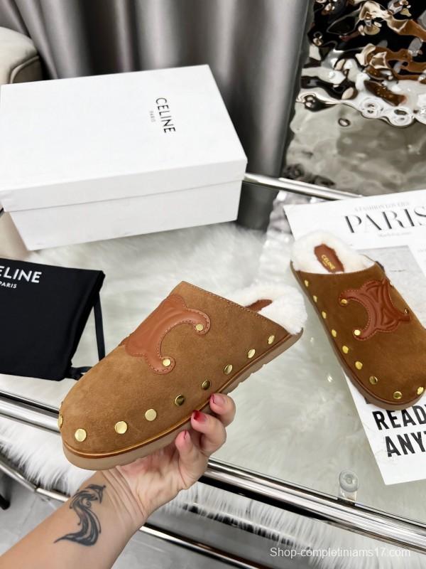 CELINE 2025/ss Studded Birkenstock Sandals - LY00270