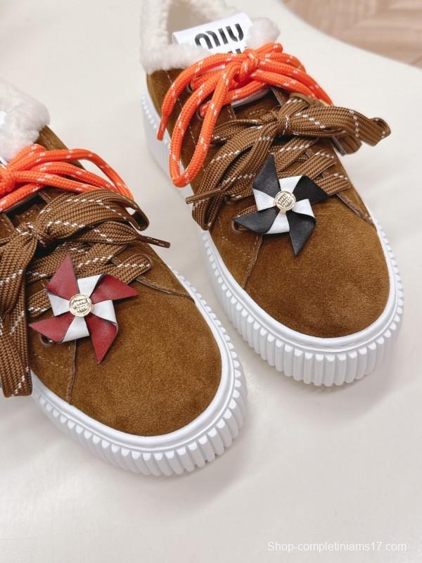 MIUMIU 3D Embroidered Platform Casual Shoes - LY00320/LY00340