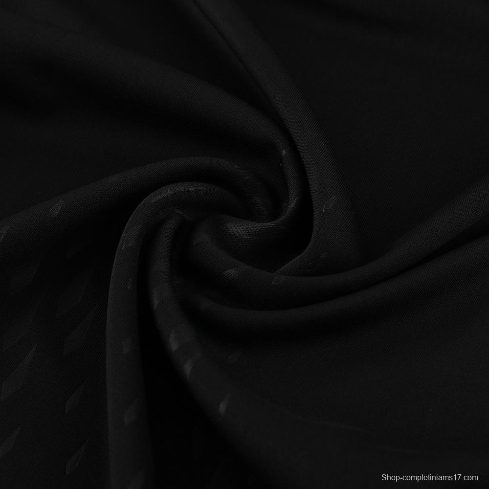 25/26 Manchester United Black Half Zipper Jacket+Long Pants