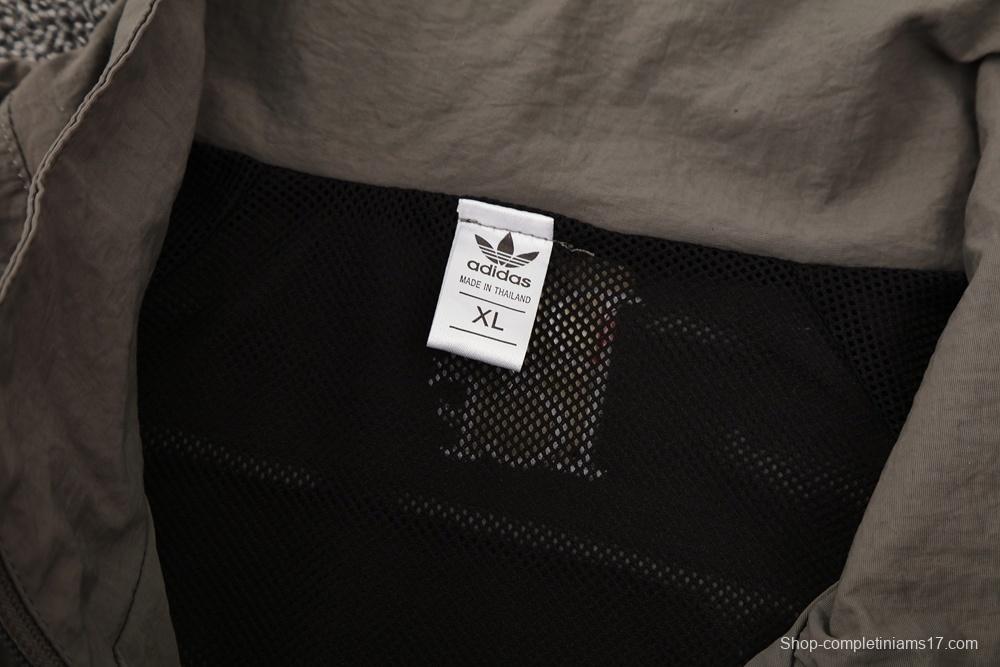 25/26 Real Madrid Grey S-3XL Half Zipper Jacket+Long Pants