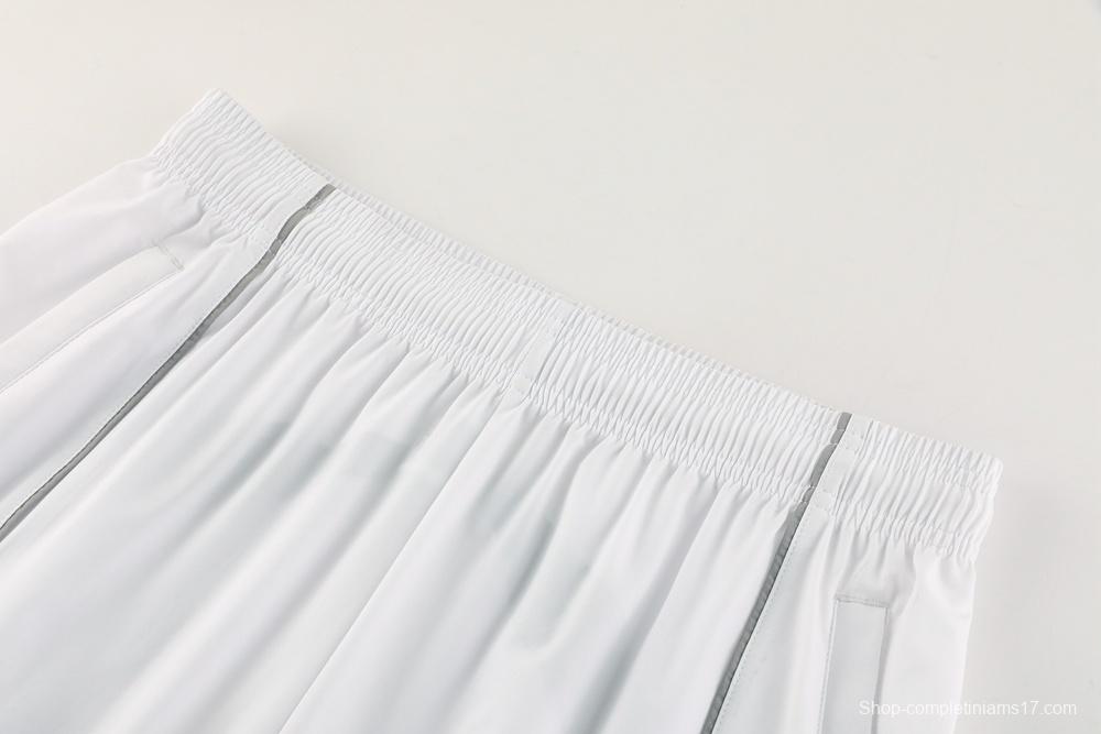 25/26 Real Madrid White Half Zipper Jacket+Long Pants S-3XL