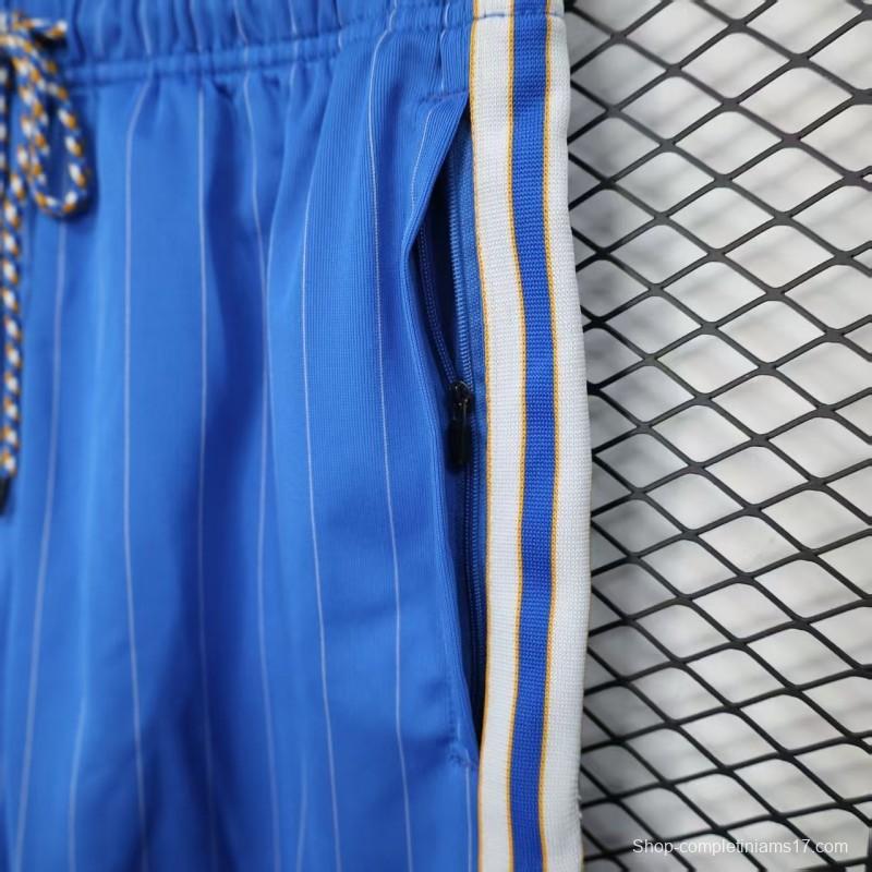 25/26 Real Madrid Blue with White Pinstripes Shorts