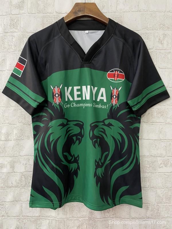 2026 Kenya Simbas Green with Double Lion Design Jersey