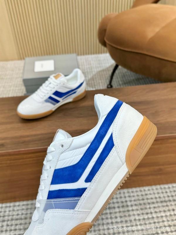 Tom Ford 2025 SS Casual Shoes with Classic Color Blocking and Imported Leather Insole - AS00350