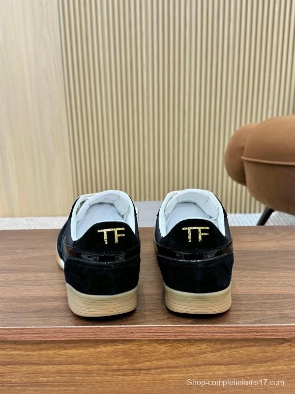 TOM FORD 2025 SS Casual Shoes with Classic Color Blocking and Imported Leather Insole - AS00350