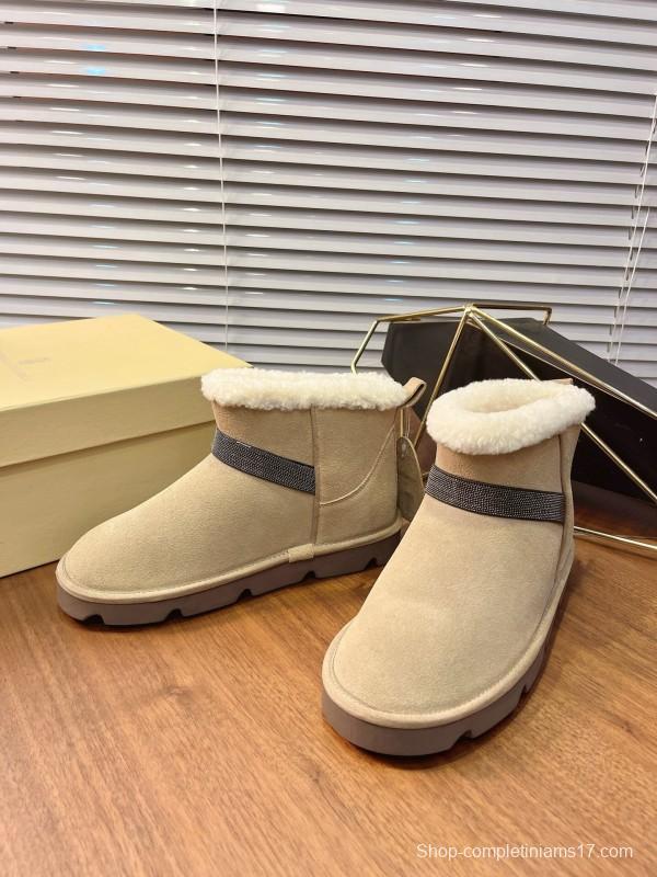 Brunello Cucinelli Winter New Snow Boots Sheepskin Buns Boots - AS00350