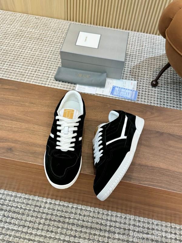 TOM FORD 2025 SS Tom Casual Shoes with Classic Color Blocking and Imported Leather Insole - AS00350