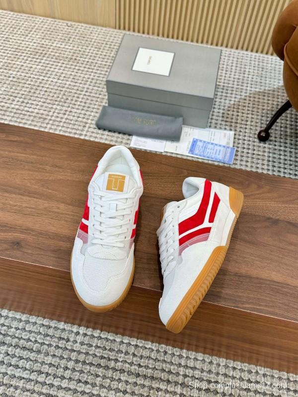 TOM FORD 2025 SS Casual Shoes with Classic Color Blocking and Imported Leather Insole - AS00350