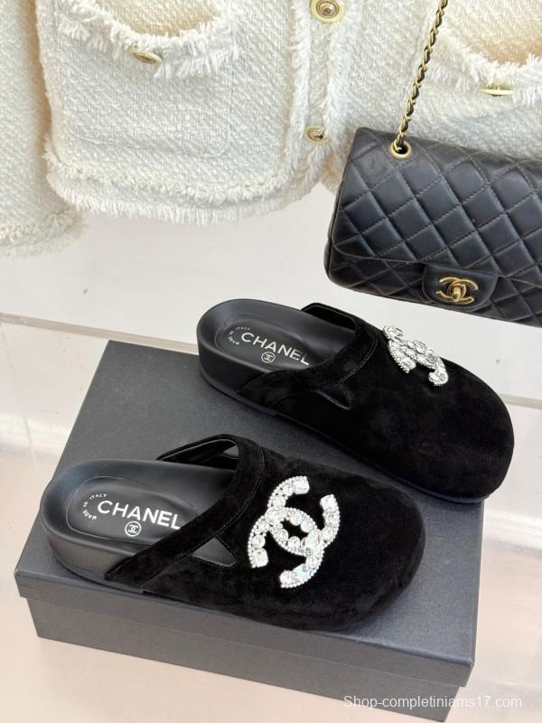 Chanel Classic CC Rhinestone Birkenstock Sandals - KFY00280