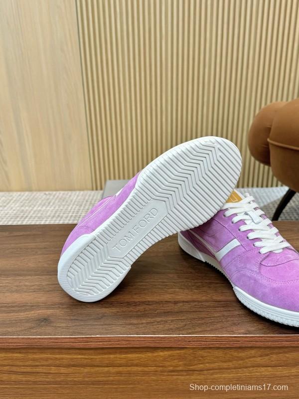 TOM FORD 2025 SS Casual Sneakers with Classic Color Blocking and Imported Leather Insole - AS00350
