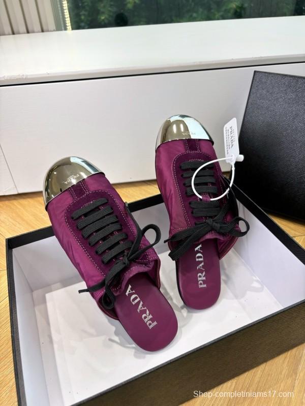 Prada Metal Toe Thin Sole Trainer Casual Shoes - LY00270