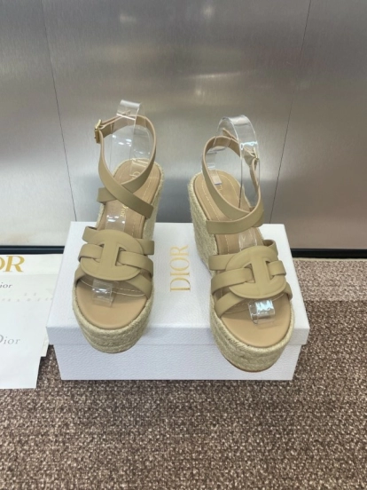 Dior D-Club Jelly Color Hollow Layered Cross Strap Platform High Heel Women's Shoes - KFY00290