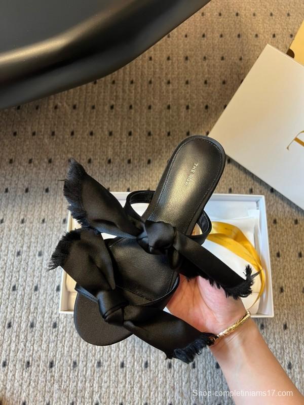 The Row 25ss Hand-Woven Bow Slippers - KFY00280