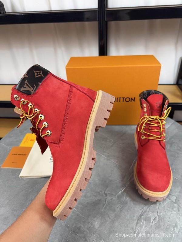 Timberland x LV Monogram Ankle Boots Waterproof Suede - LY00380